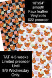Faux leather vinyl (smooth) 18”x54” rolls