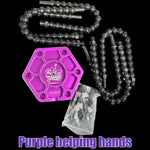 PURPLE HELPING HANDS (ONLY) —- WHITE HANDS ONLY