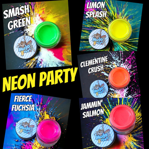 NEON PARTY leather edge paint set