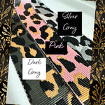 Leopard print jacquard webbing 1.5" (no hardware)